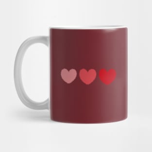 Three fuzzy hearts Mug